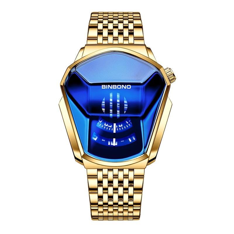 BINBOND Top Brand Luxury Military Fashion Sport Watch Men Gold Wrist Watches