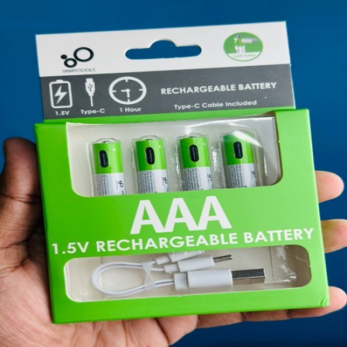 Product details of  Rechargeable Batteries AAA 1.5V With Type-C Cable smartoools 4pcs
